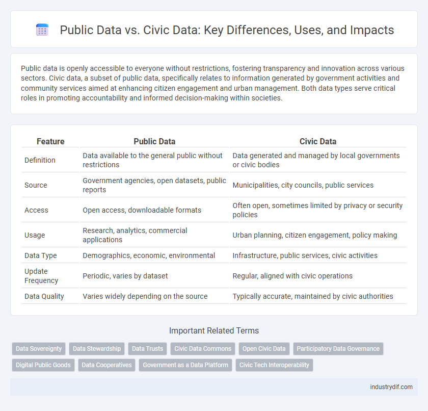 Public Data vs. Civic Data: Key Differences, Uses, and Impacts