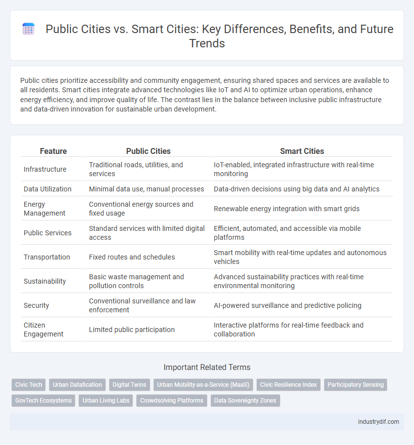 Public Cities vs. Smart Cities: Key Differences, Benefits, and Future Trends