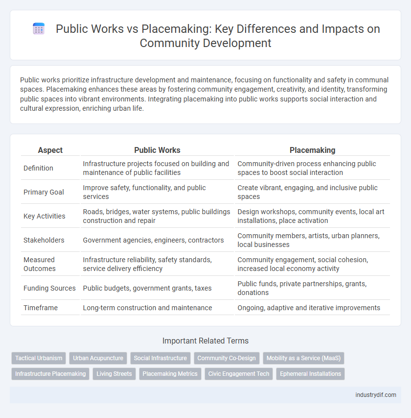Public Works vs Placemaking: Key Differences and Impacts on Community Development