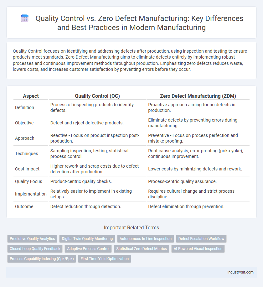 Quality Control vs. Zero Defect Manufacturing: Key Differences and Best Practices in Modern Manufacturing