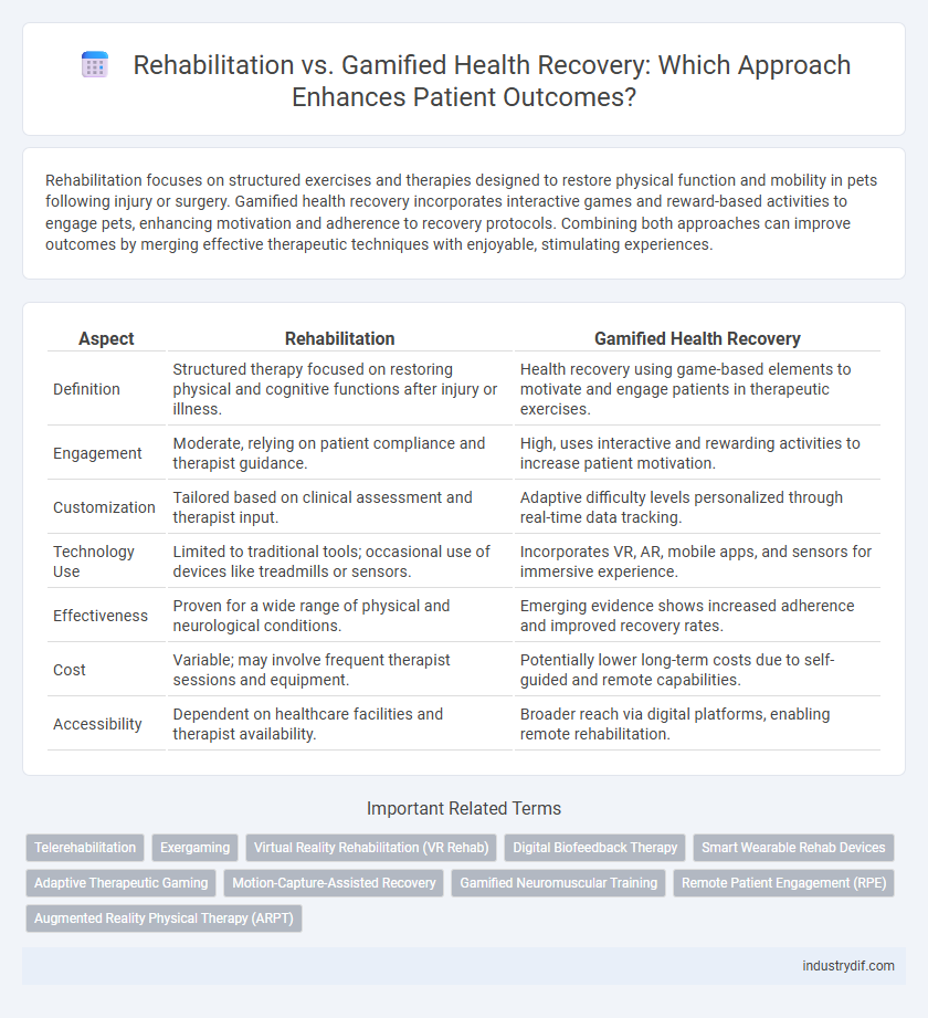 Rehabilitation vs. Gamified Health Recovery: Which Approach Enhances Patient Outcomes?