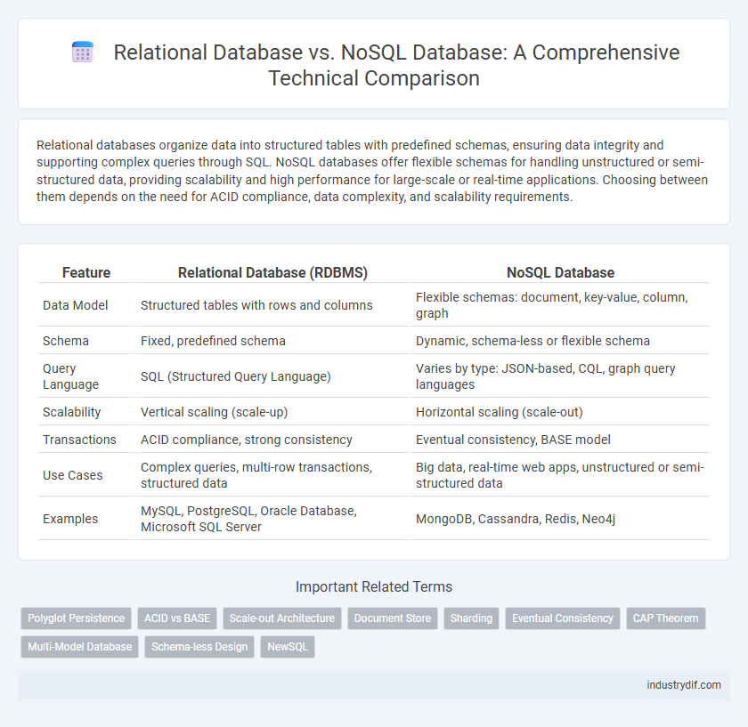 Relational Database vs. NoSQL Database: A Comprehensive Technical Comparison