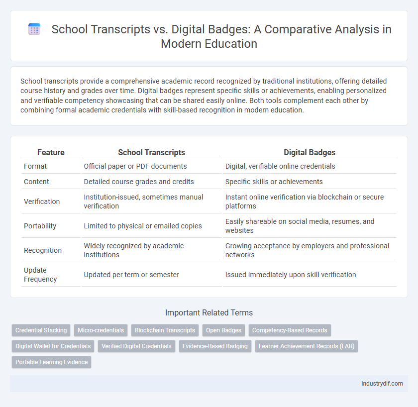 School Transcripts vs. Digital Badges: A Comparative Analysis in Modern Education