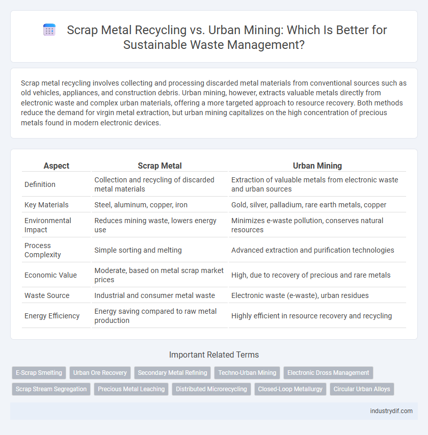 Scrap Metal Recycling vs. Urban Mining: Which Is Better for Sustainable Waste Management?
