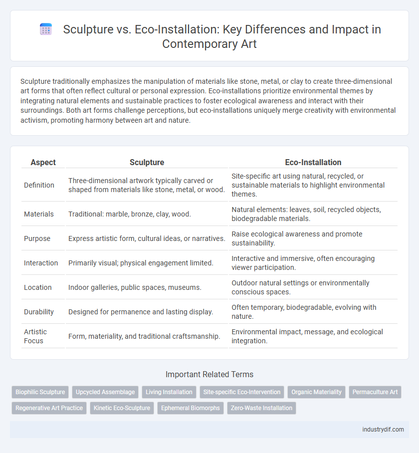 Sculpture vs. Eco-Installation: Key Differences and Impact in Contemporary Art