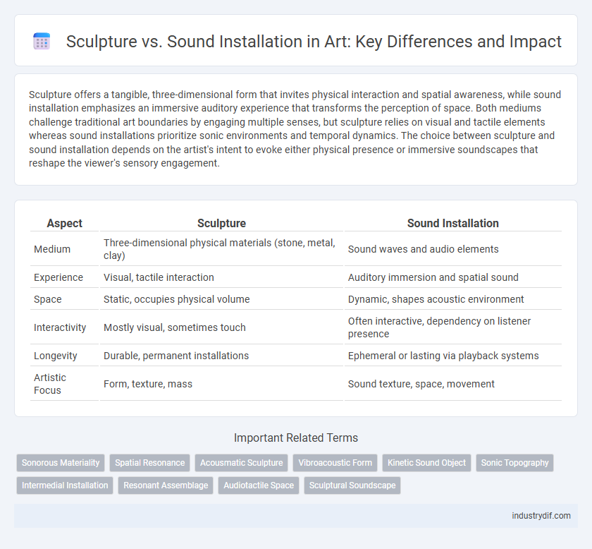 Sculpture vs. Sound Installation in Art: Key Differences and Impact