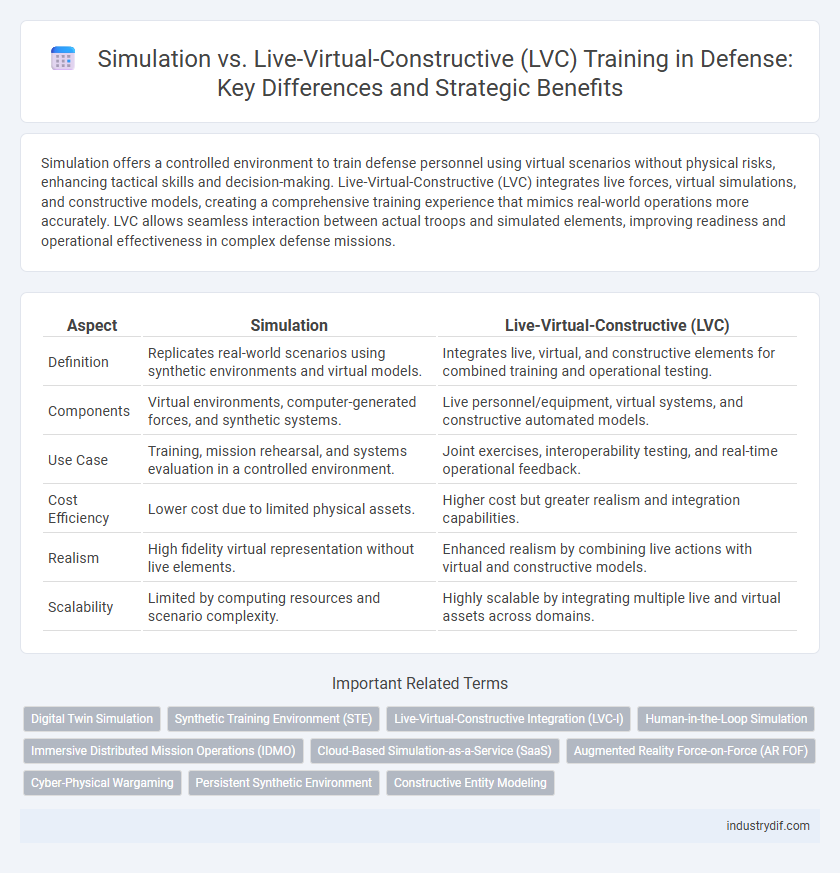 Simulation vs. Live-Virtual-Constructive (LVC) Training in Defense: Key Differences and Strategic Benefits