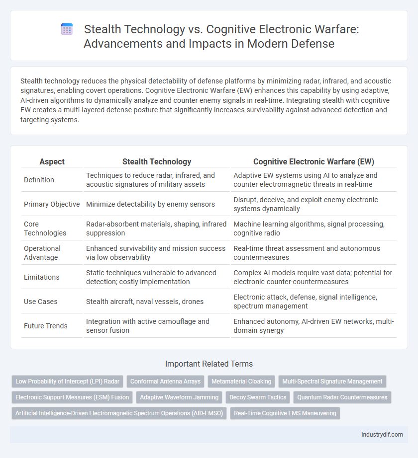 Stealth Technology vs. Cognitive Electronic Warfare: Advancements and Impacts in Modern Defense