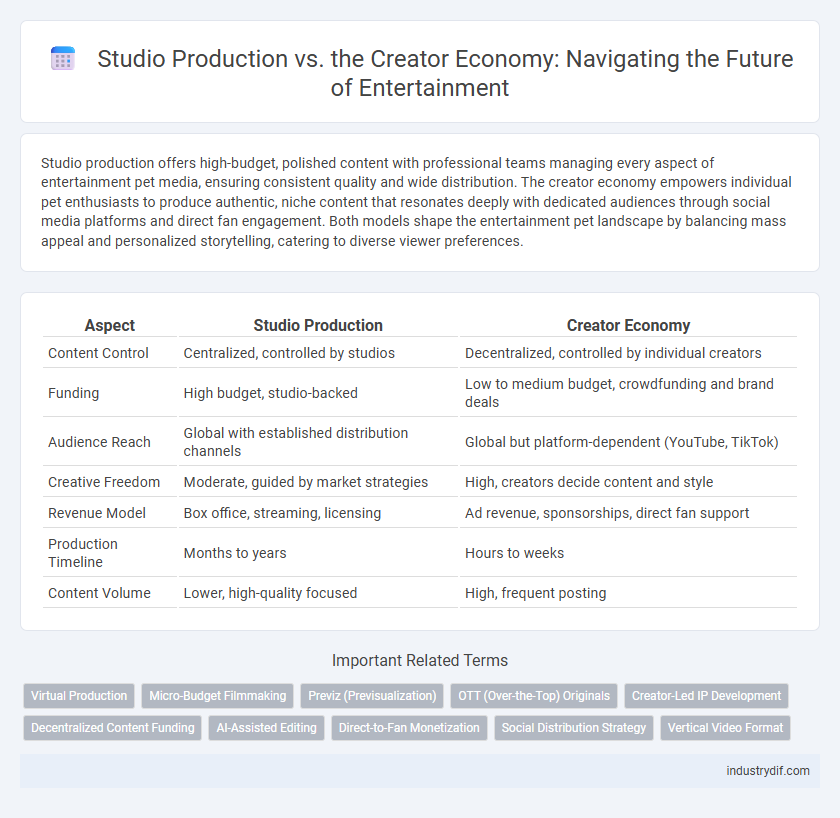Studio Production vs. the Creator Economy: Navigating the Future of Entertainment
