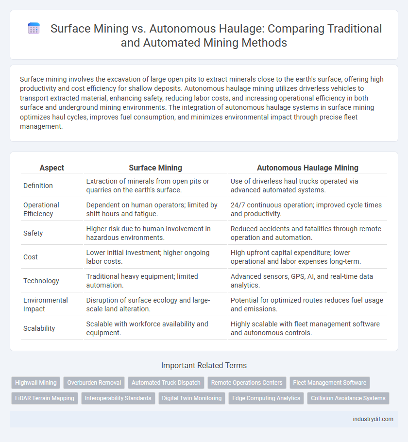 Surface Mining vs. Autonomous Haulage: Comparing Traditional and Automated Mining Methods