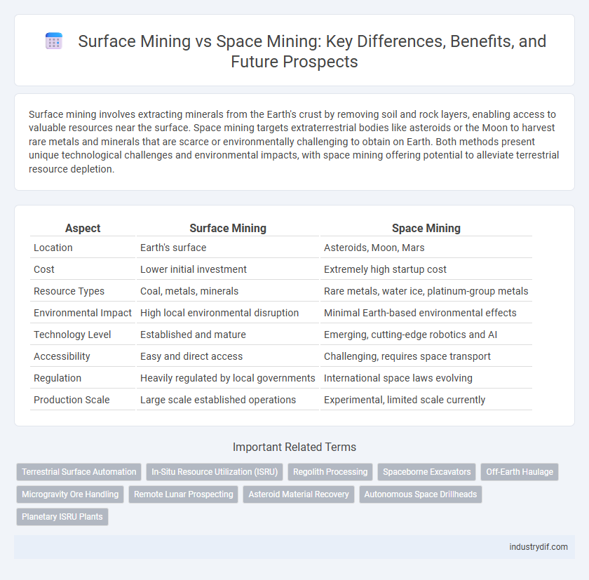 Surface Mining vs Space Mining: Key Differences, Benefits, and Future Prospects
