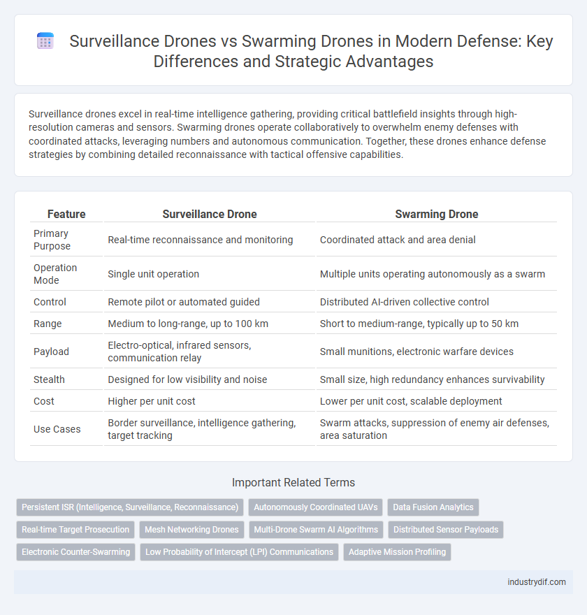 Surveillance Drones vs Swarming Drones in Modern Defense: Key Differences and Strategic Advantages