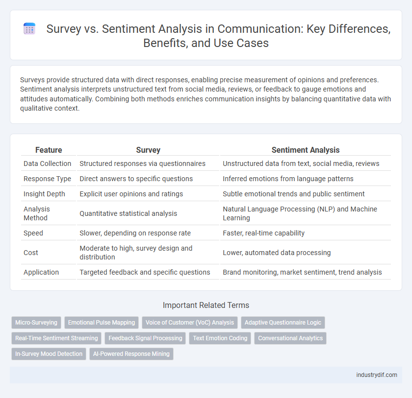 Survey vs. Sentiment Analysis in Communication: Key Differences, Benefits, and Use Cases