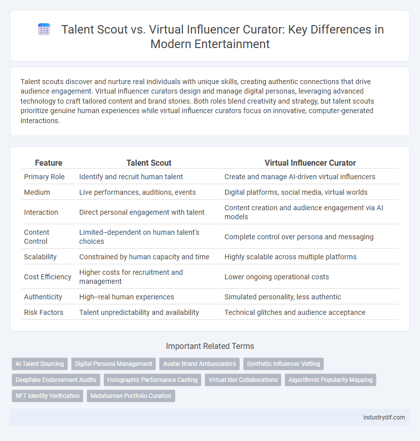 Talent Scout vs. Virtual Influencer Curator: Key Differences in Modern Entertainment