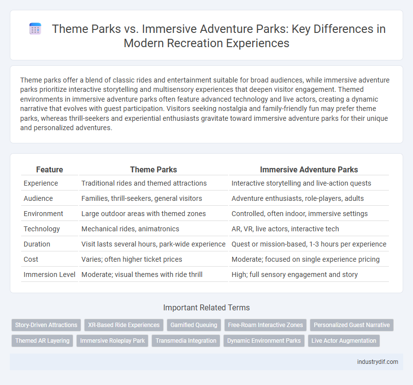 Theme Parks vs. Immersive Adventure Parks: Key Differences in Modern Recreation Experiences