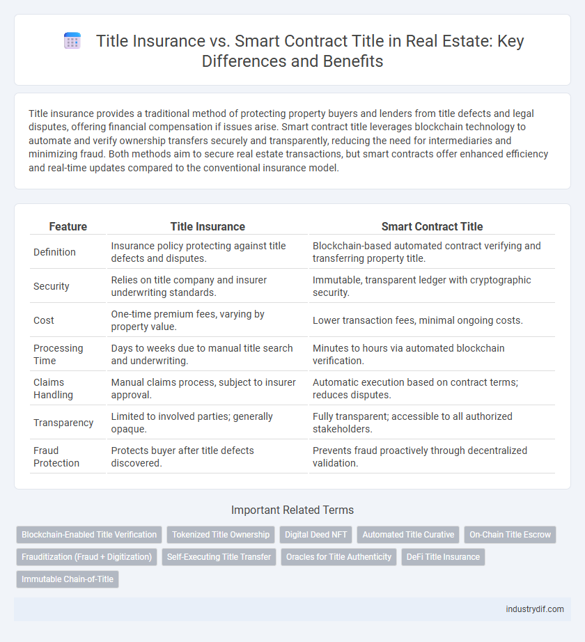 Title Insurance vs. Smart Contract Title in Real Estate: Key Differences and Benefits
