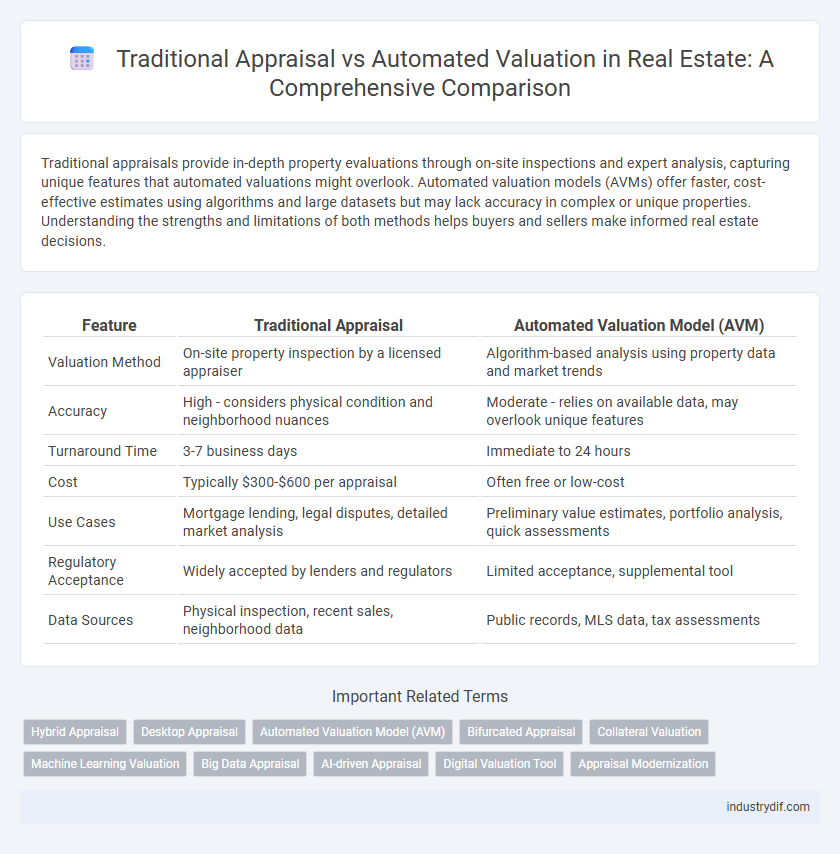 Traditional Appraisal vs Automated Valuation in Real Estate: A Comprehensive Comparison