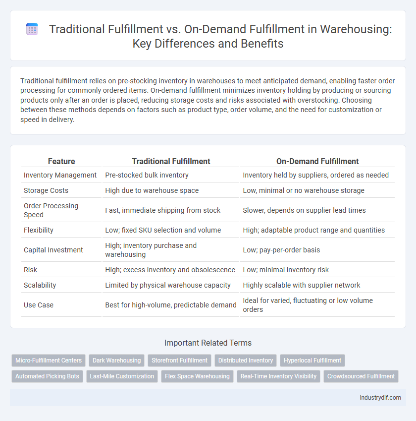 Traditional Fulfillment vs. On-Demand Fulfillment in Warehousing: Key Differences and Benefits