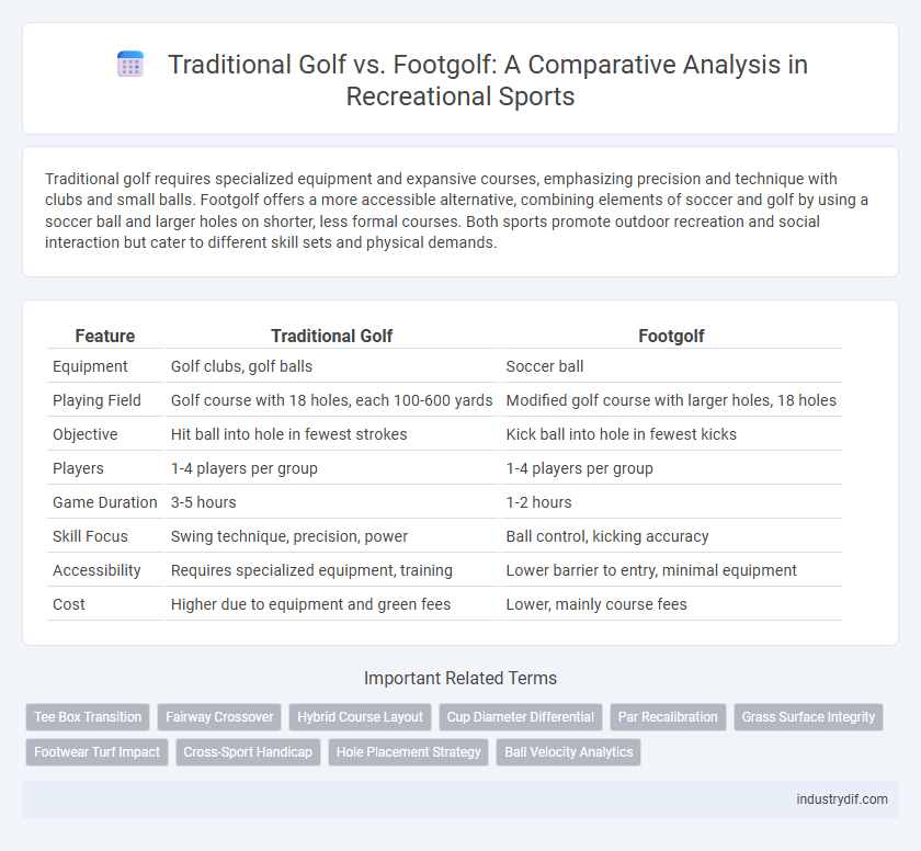 Traditional Golf vs. Footgolf: A Comparative Analysis in Recreational Sports