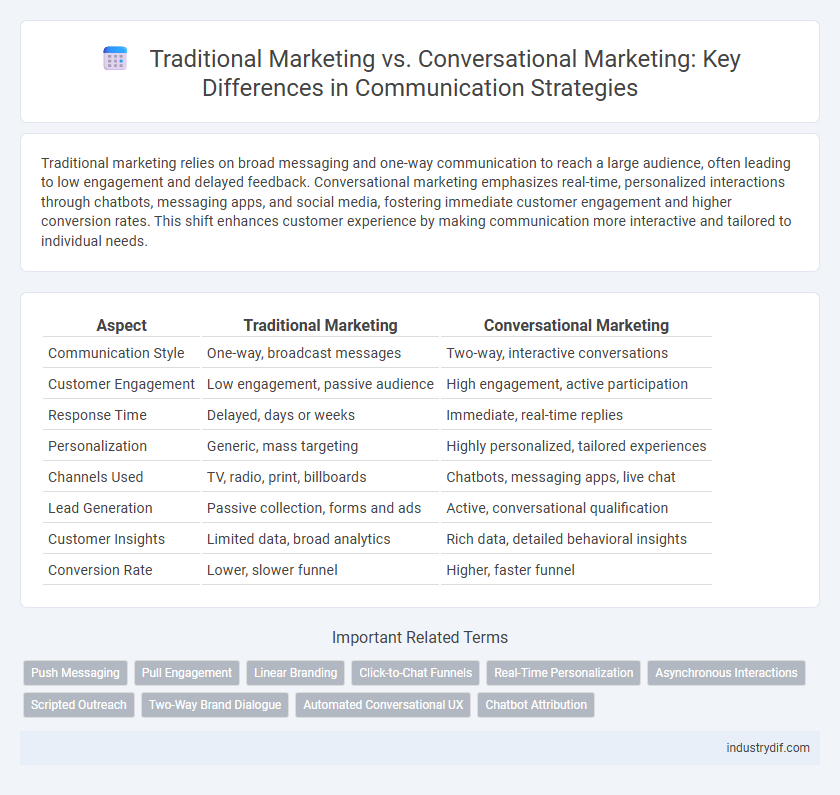 Traditional Marketing vs. Conversational Marketing: Key Differences in Communication Strategies
