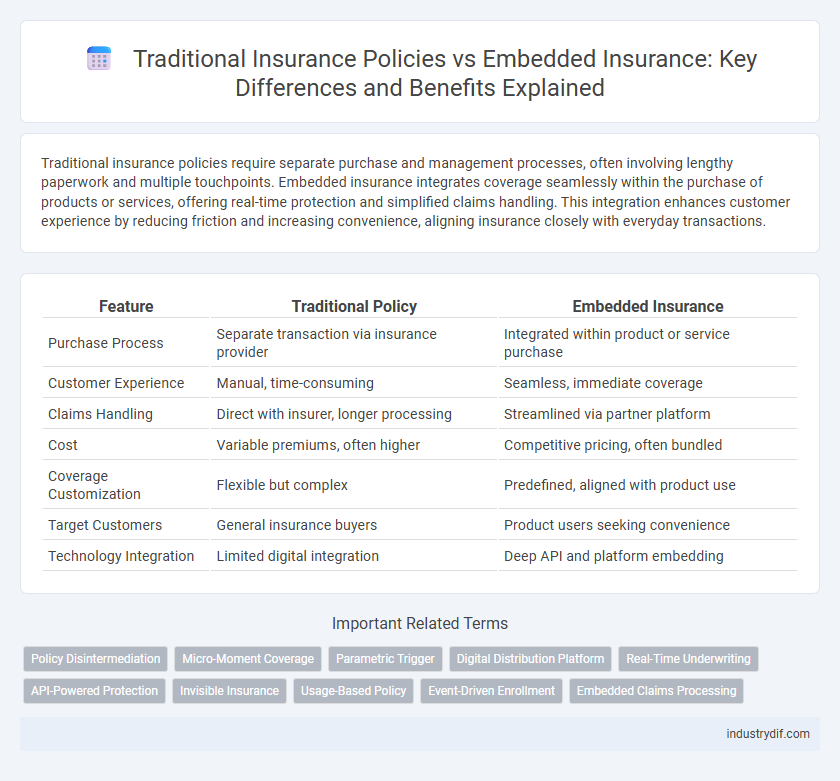 Traditional Insurance Policies vs Embedded Insurance: Key Differences and Benefits Explained