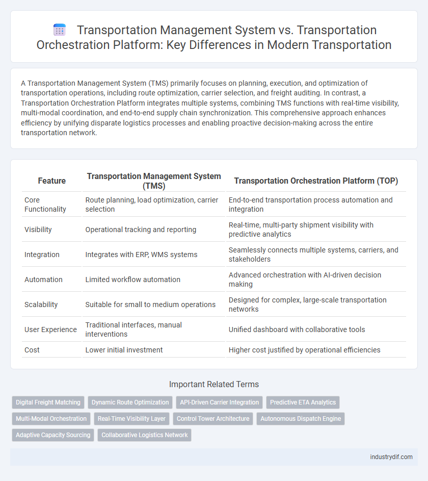 Transportation Management System vs. Transportation Orchestration Platform: Key Differences in Modern Transportation