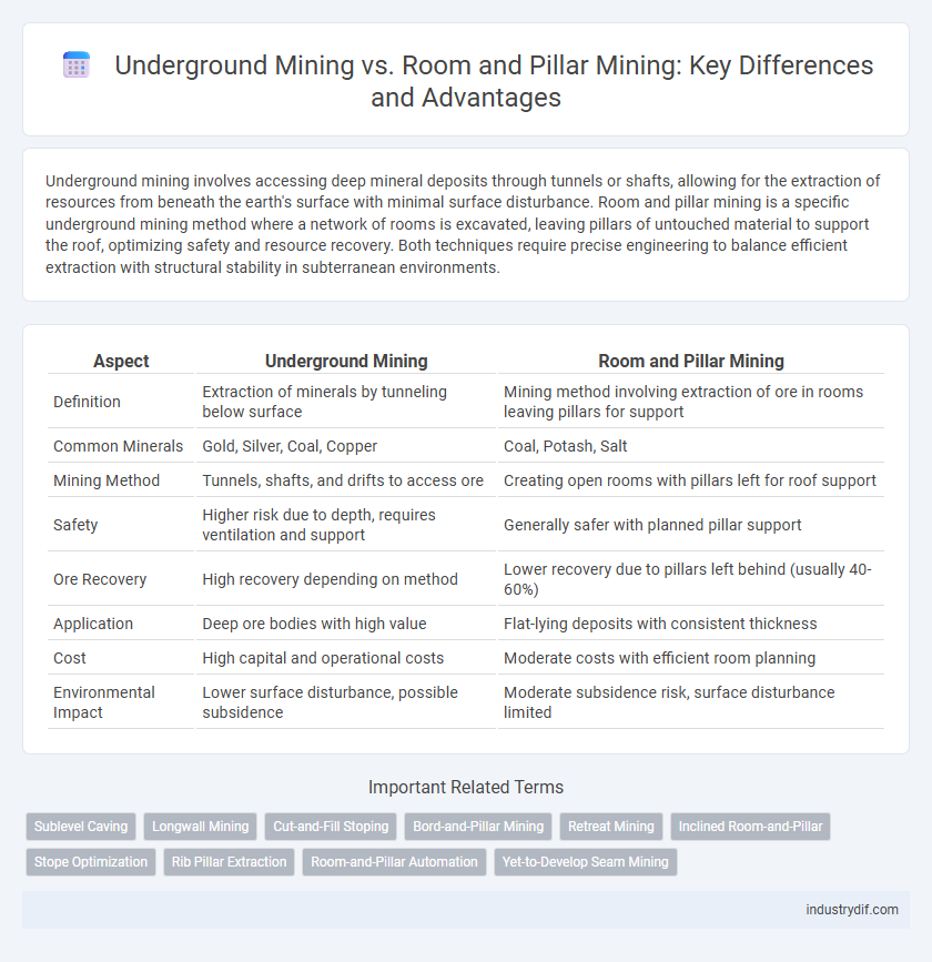 Underground Mining vs. Room and Pillar Mining: Key Differences and Advantages