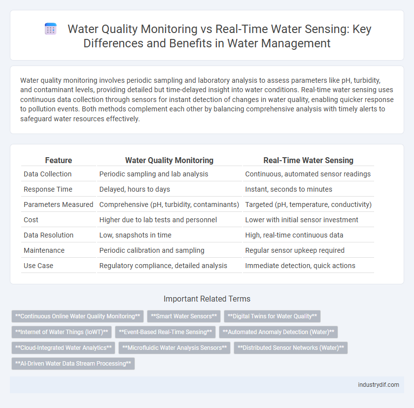 Water Quality Monitoring vs Real-Time Water Sensing: Key Differences and Benefits in Water Management