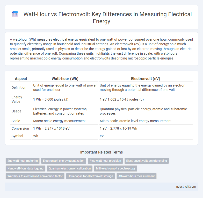 Watt-Hour vs Electronvolt: Key Differences in Measuring Electrical Energy