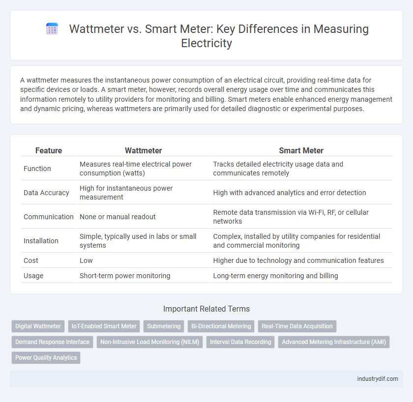Wattmeter vs. Smart Meter: Key Differences in Measuring Electricity