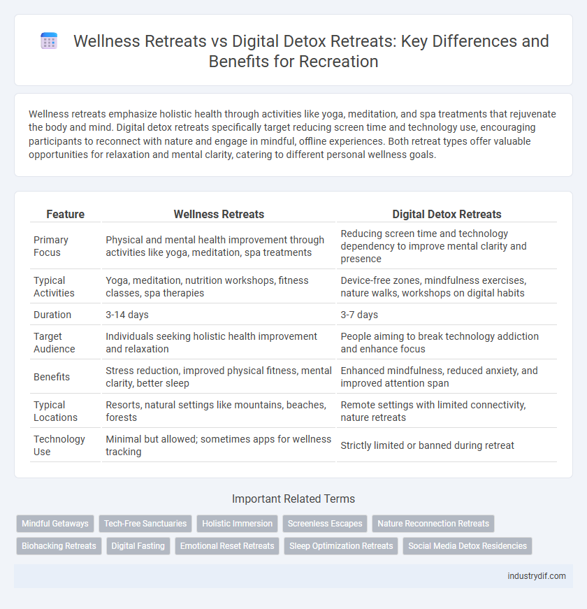 Wellness Retreats vs Digital Detox Retreats: Key Differences and Benefits for Recreation