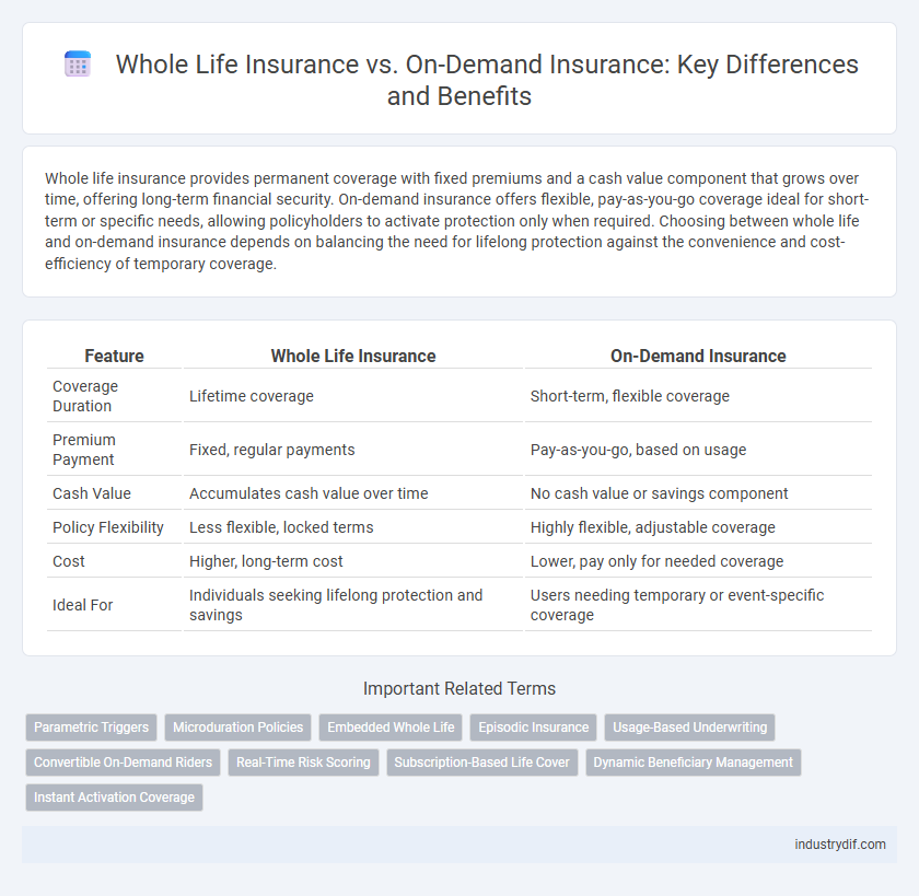 Whole Life Insurance vs. On-Demand Insurance: Key Differences and Benefits