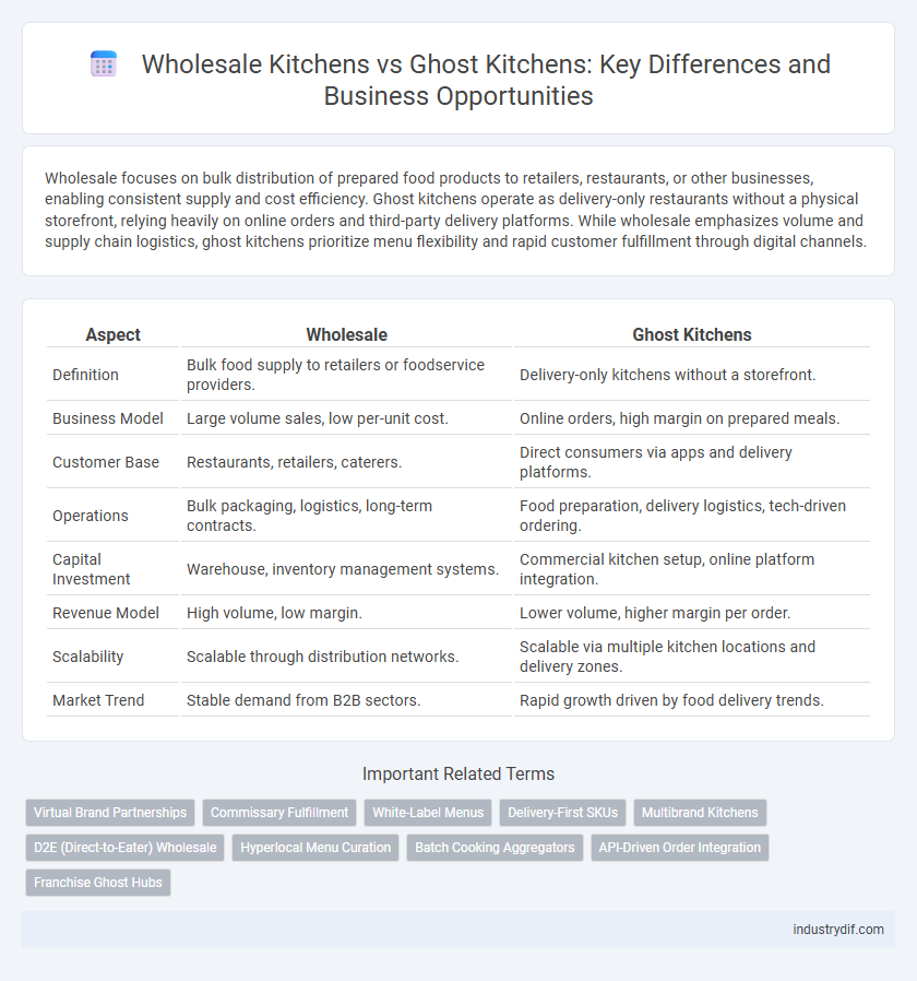 Wholesale Kitchens vs Ghost Kitchens: Key Differences and Business Opportunities