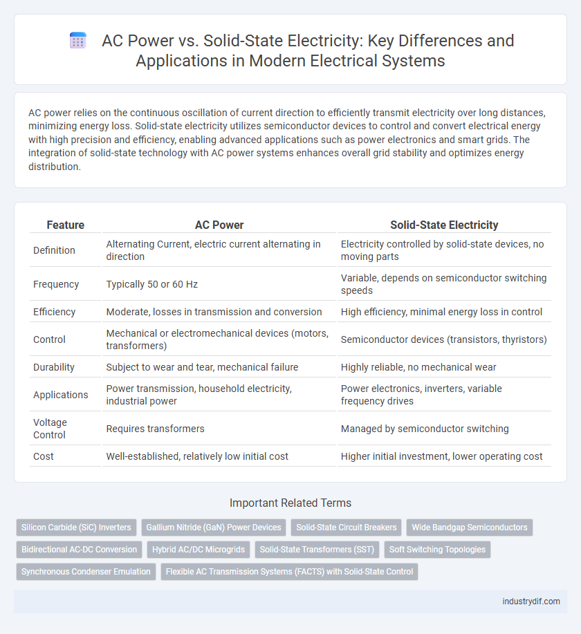 AC Power vs. Solid-State Electricity: Key Differences and Applications in Modern Electrical Systems