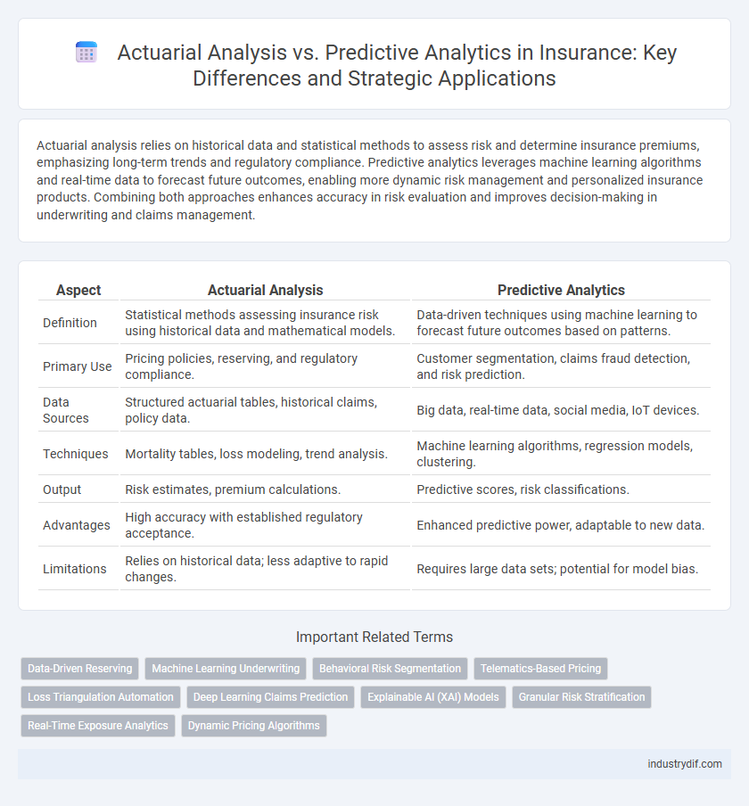 Actuarial Analysis vs. Predictive Analytics in Insurance: Key Differences and Strategic Applications