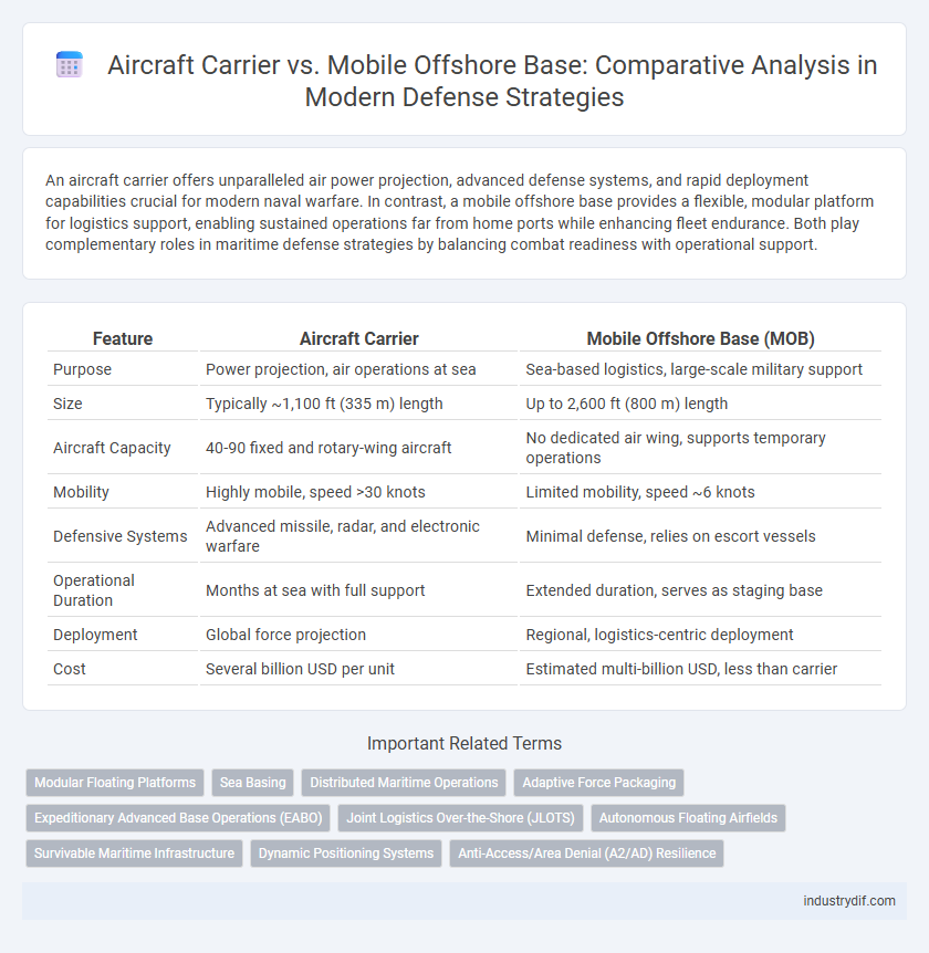 Aircraft Carrier vs. Mobile Offshore Base: Comparative Analysis in Modern Defense Strategies