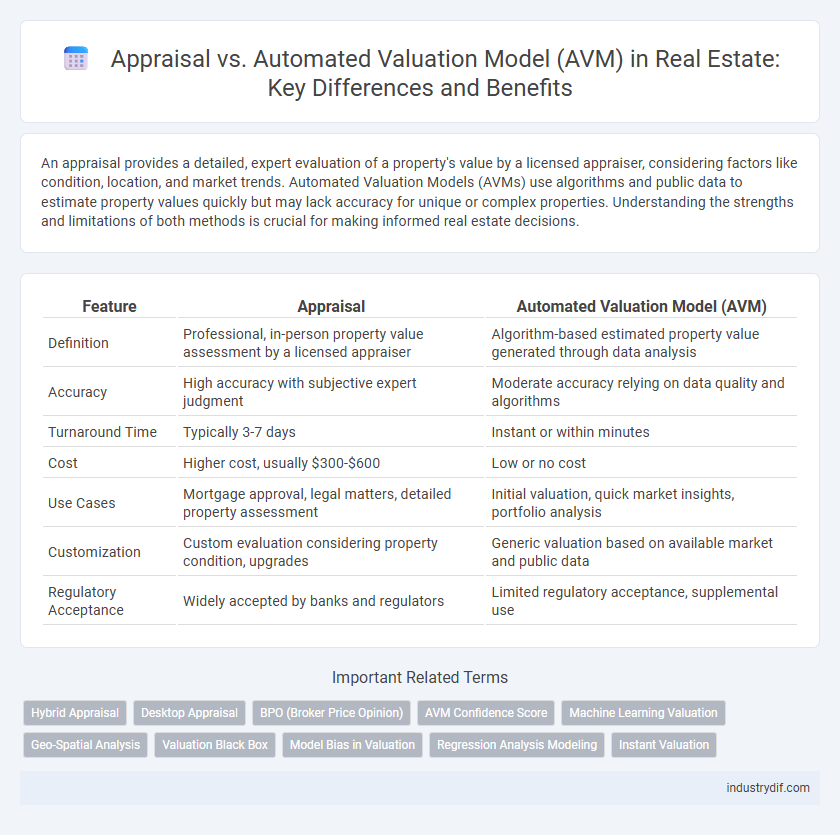 Appraisal vs. Automated Valuation Model (AVM) in Real Estate: Key Differences and Benefits