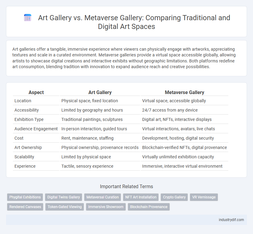 Art Gallery vs. Metaverse Gallery: Comparing Traditional and Digital Art Spaces