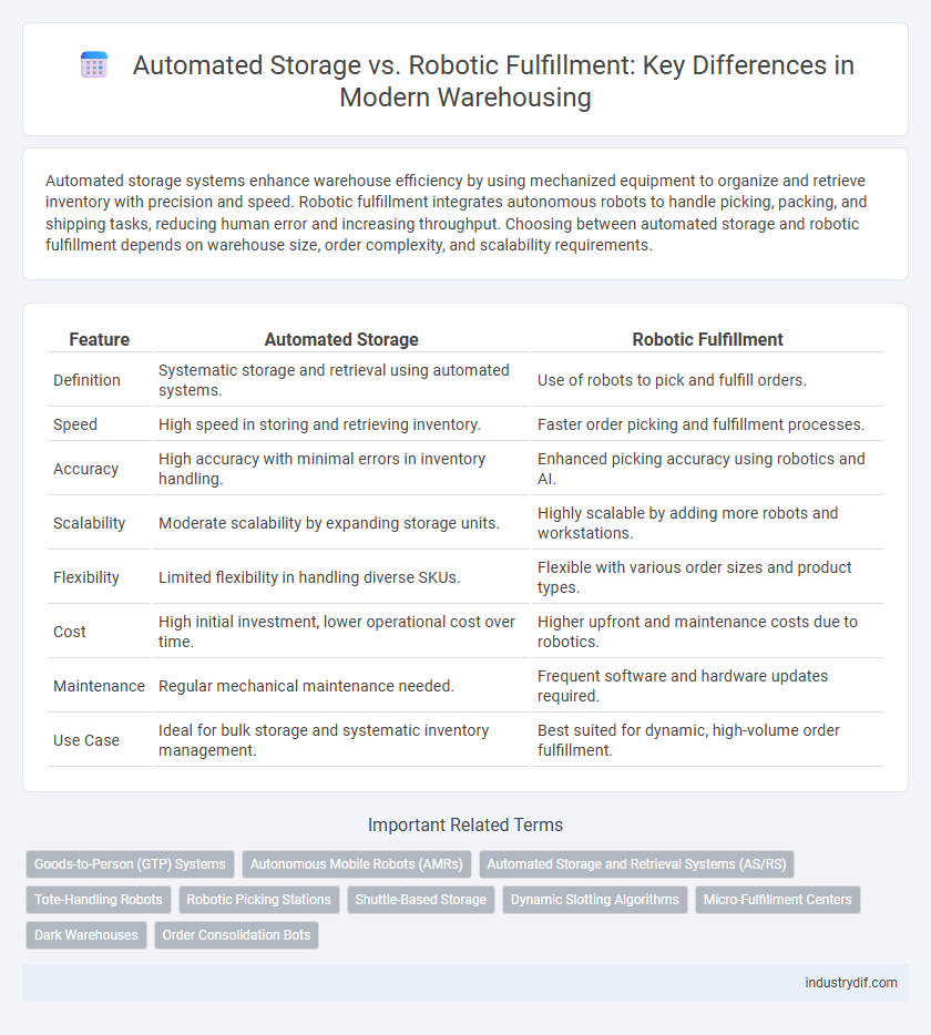 Automated Storage vs. Robotic Fulfillment: Key Differences in Modern Warehousing