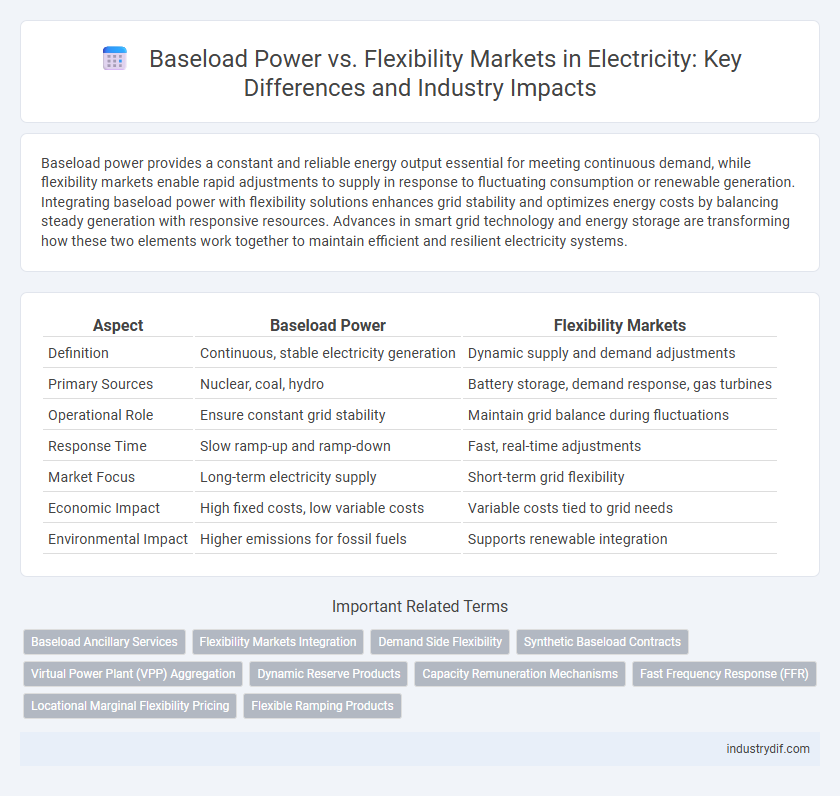 Baseload Power vs. Flexibility Markets in Electricity: Key Differences and Industry Impacts