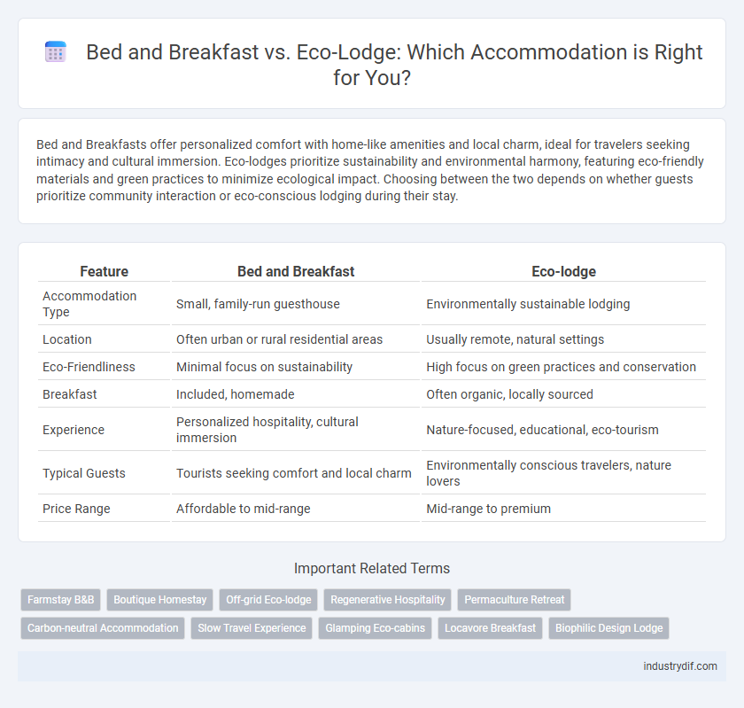 Bed and Breakfast vs. Eco-Lodge: Which Accommodation is Right for You?