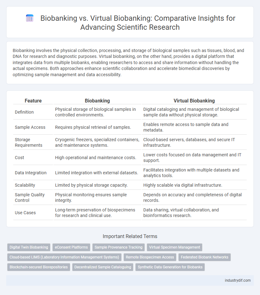 Biobanking vs. Virtual Biobanking: Comparative Insights for Advancing Scientific Research
