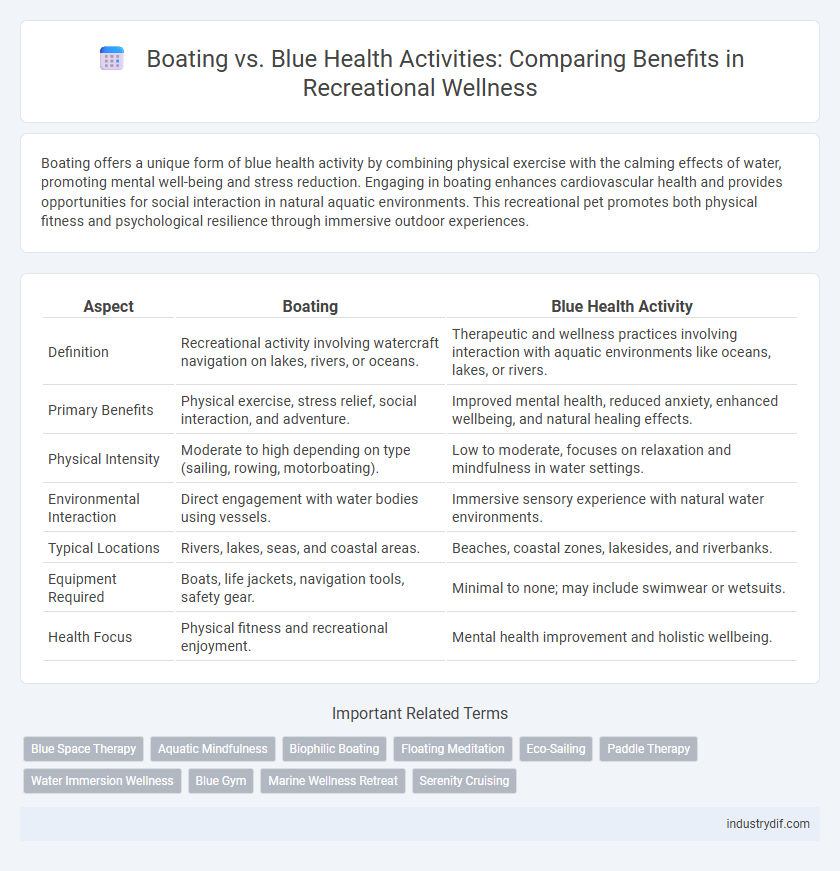Boating vs. Blue Health Activities: Comparing Benefits in Recreational Wellness