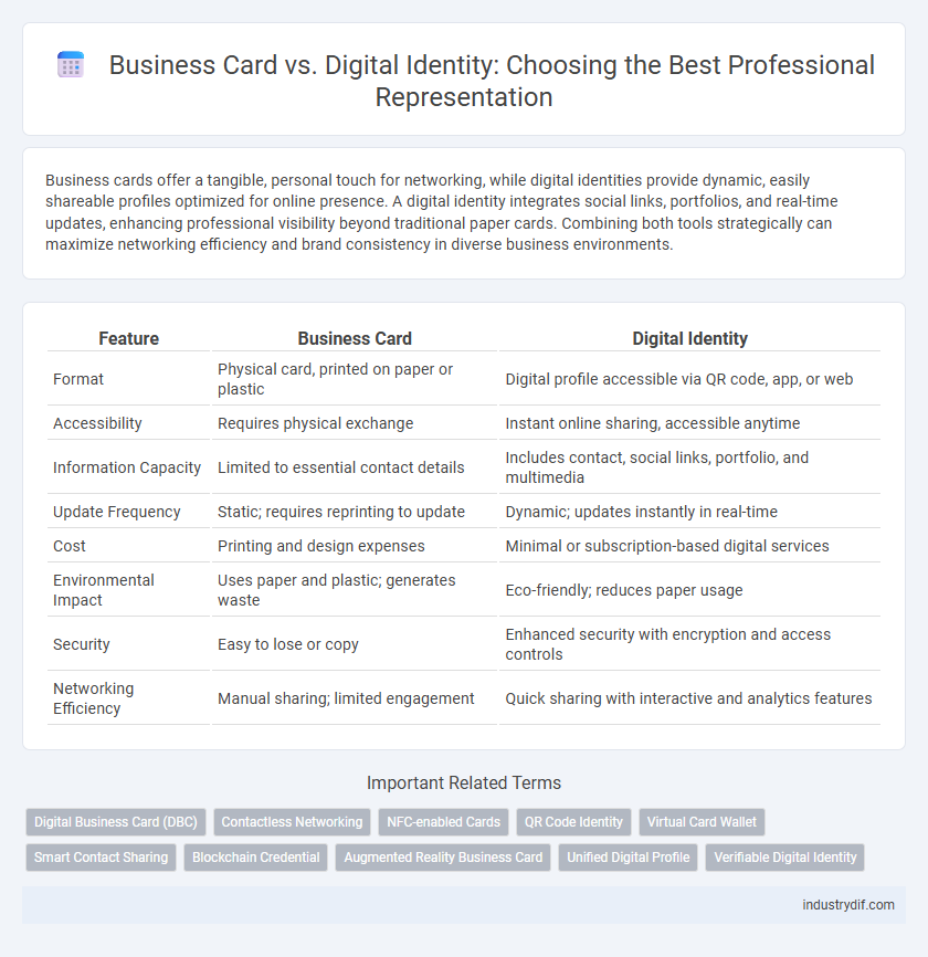 Business Card vs. Digital Identity: Choosing the Best Professional Representation