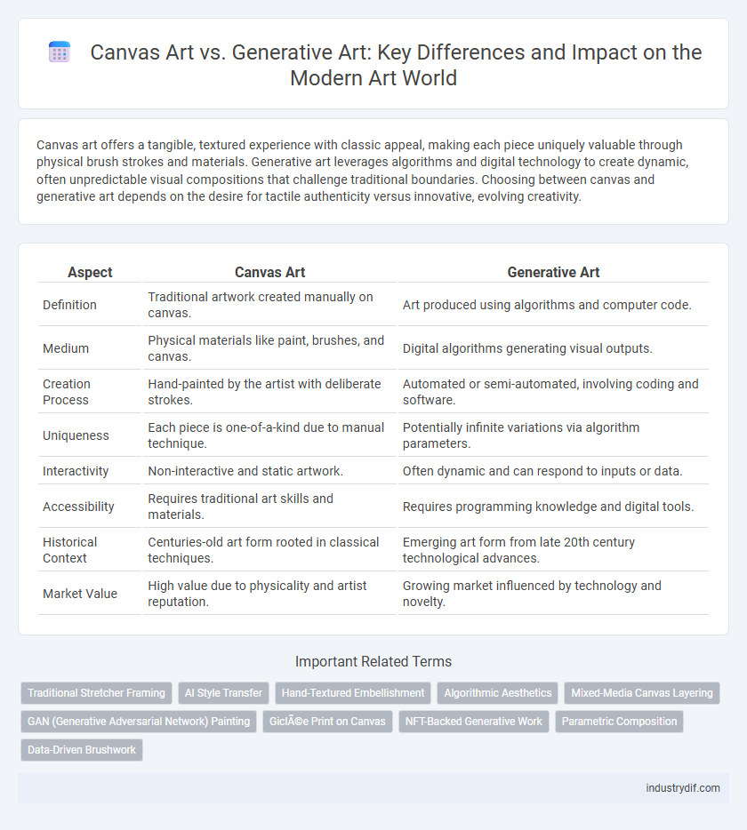 Canvas Art vs. Generative Art: Key Differences and Impact on the Modern Art World