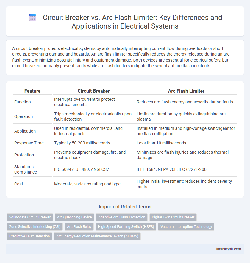 Circuit Breaker vs. Arc Flash Limiter: Key Differences and Applications in Electrical Systems