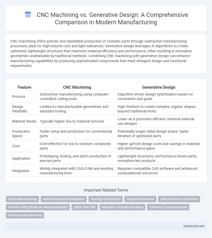CNC Machining vs. Generative Design: A Comprehensive Comparison in Modern Manufacturing