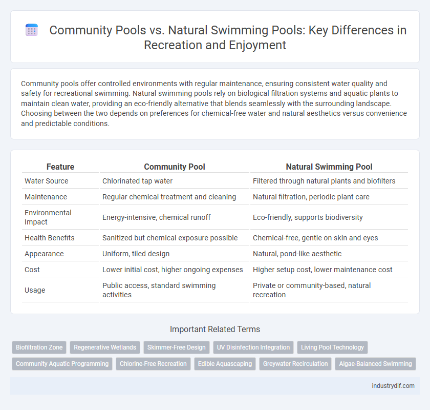 Community Pools vs. Natural Swimming Pools: Key Differences in Recreation and Enjoyment