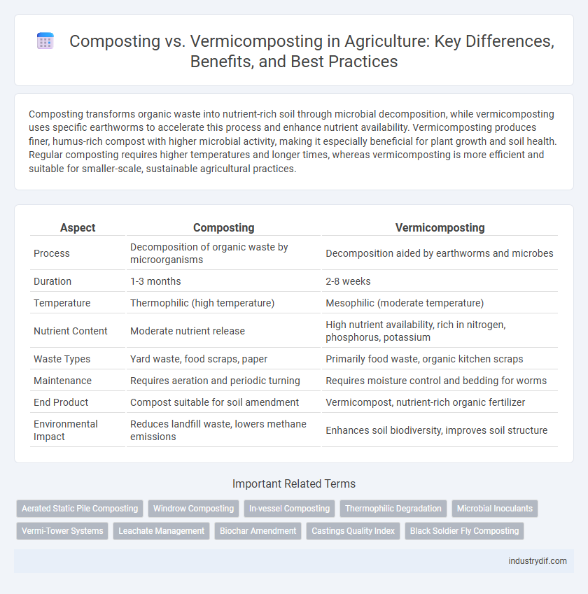 Composting vs. Vermicomposting in Agriculture: Key Differences, Benefits, and Best Practices