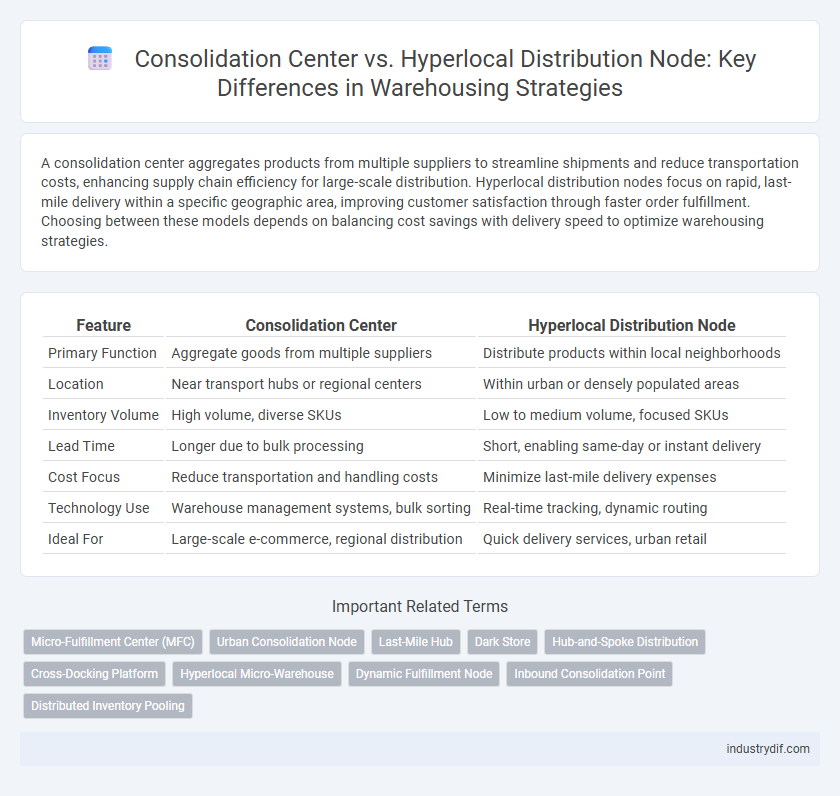 Consolidation Center vs. Hyperlocal Distribution Node: Key Differences in Warehousing Strategies